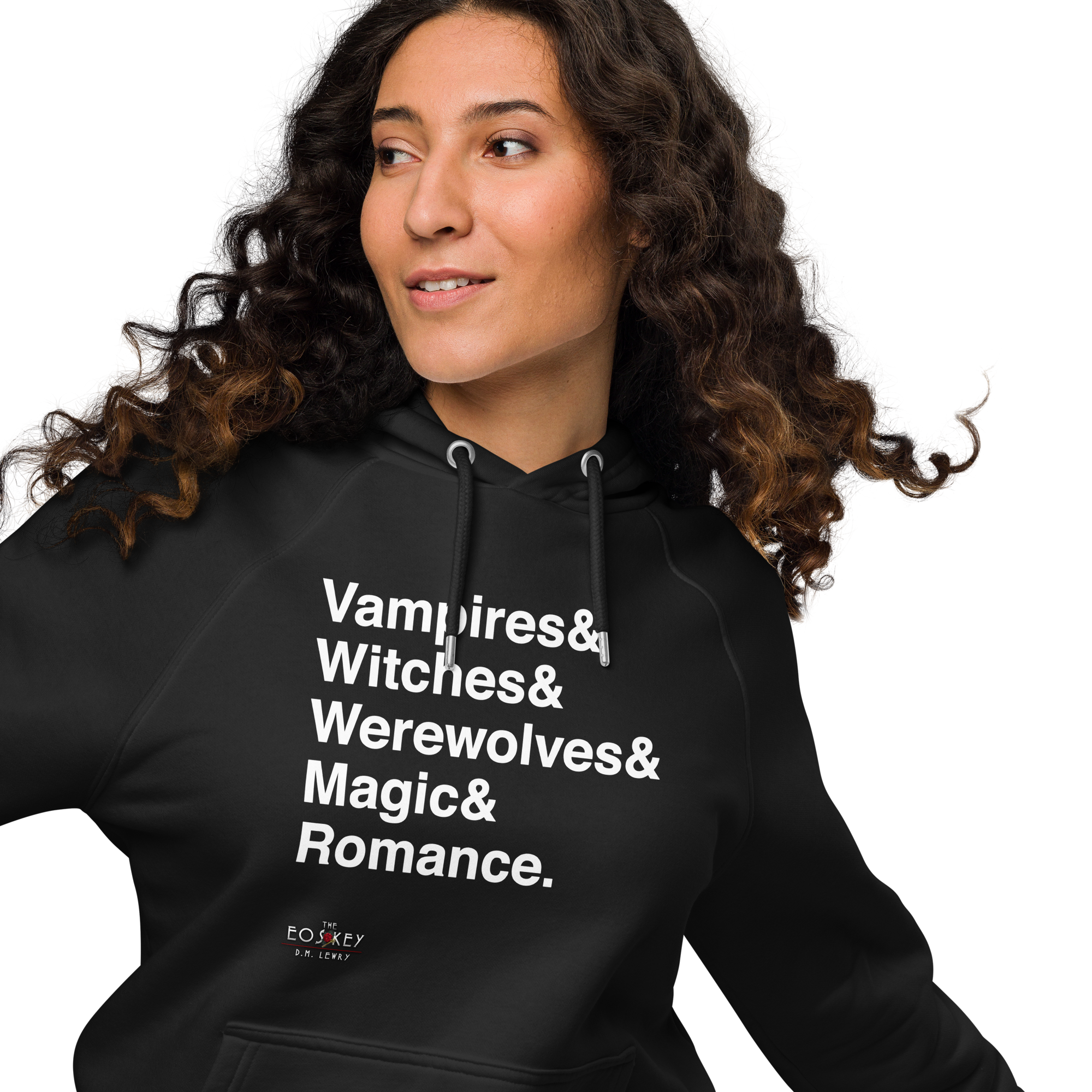 Vampires, Witches, Werewolves, Magic, Romance - Unisex eco raglan hoodie - Image 6