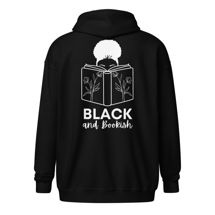 Black & Bookish - Full Zip Hooded Sweatshirt